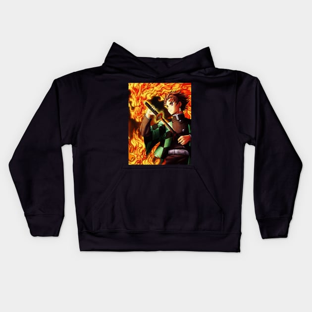 Hinokami Kids Hoodie by mcashe_art